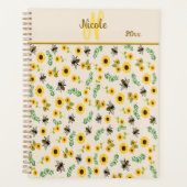 Honingbijen en zonnebloemen planner (Voorkant)