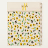 Honingbijen en zonnebloemen planner (Achterkant)