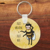 Honingbijen enkel Breedte en Sleutelhanger van gew (Voorkant)