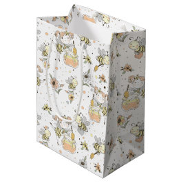 Honingbijen, Feeën & Baby Bijen in Naadloos Patroo Medium Cadeauzakje