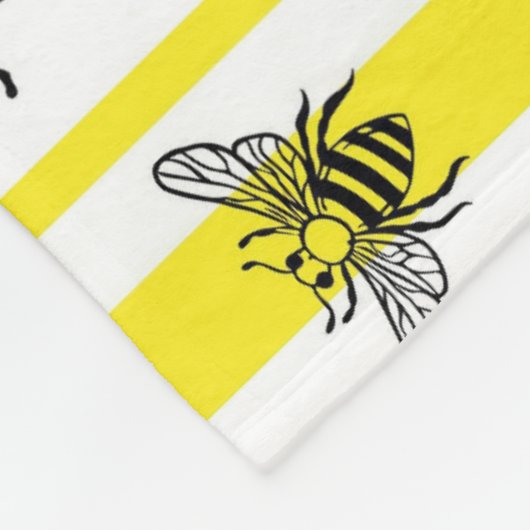 Honingbijen Fleece Deken (Hoek)