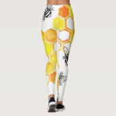 Honingbijen: geel Waterverf Leggings (Achterkant)