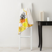 Honingbijen: geel Waterverf Sherpa Deken (In situ)