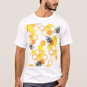 Honingbijen: geel Waterverf T-shirt