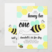 Honingbijen Genderneutraal eerste geboorte Kaart (Voorkant / Achterkant)