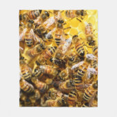 Honingbijen, griesmeel fleece deken (Voorkant)