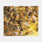 Honingbijen, griesmeel fleece deken (Voorkant (Horizontaal))