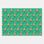 Honingbijen Hive Design Wrapping Paper (Voorkant 3)