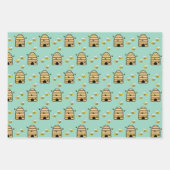 Honingbijen Hive Design Wrapping Paper (Voorkant)