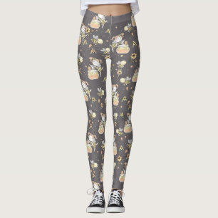 Honingbijen, hommels en Baby in een naadloos patro Leggings