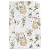 Honingbijen, hommels en Baby in een naadloos patro Medium Cadeauzakje (Voorkant)