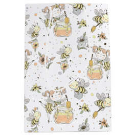 Honingbijen, hommels en Baby in een naadloos patro Medium Cadeauzakje