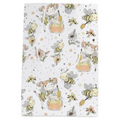 Honingbijen, hommels en Baby in een naadloos patro Medium Cadeauzakje (Achterkant)