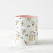 Honingbijen, hommels en Baby in een naadloos patro Mok (Midden)