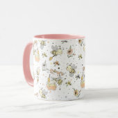 Honingbijen, hommels en Baby in een naadloos patro Mok (Voorkant links)