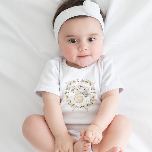 Honingbijen, hommels en Baby in een naadloos patro Romper