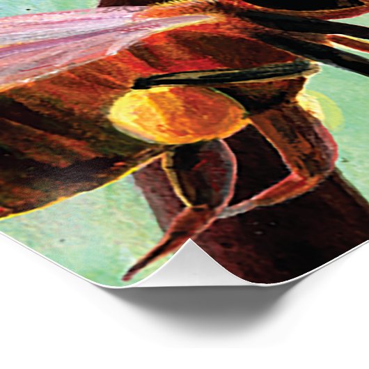 Honingbijen, hommels & voorjaarsbloeiende boom perfect poster (Hoek)