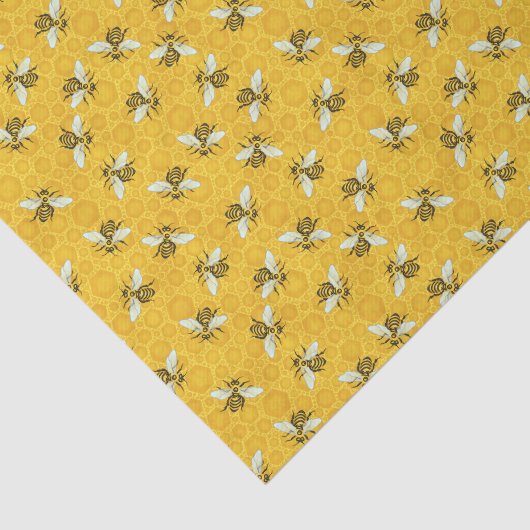 Honingbijen Honeycomb Apiary Bee Hive Patroon Tissuepapier (Detail)