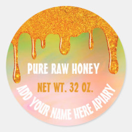 Honingbijen Honeycomb. Apiary Drivers Green Ronde Sticker