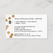  honingbijen Honeycomb Apiary Gedrukt Visitekaartje (Achterkant)