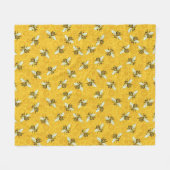 Honingbijen Honeycomb Beehive Bee Natuur Patroon Fleece Deken (Voorkant (Horizontaal))