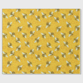 Honingbijen Honeycomb Beehive Natuur Bee Party Cadeaupapier (Vlak)