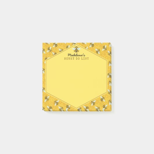Honingbijen Honeycomb Bumble Bee Honey Do List Aan Post-it® Notes (Voorkant)