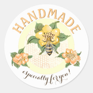 Honingbijen Honeycomb Canning Ronde Sticker