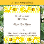Honingbijen Honeycomb Editable 1,5-inch Square Lab Labels