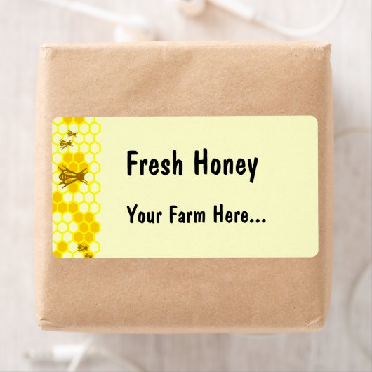 Honingbijen Honeycomb Eigen Label of adreslabel (Insitu)