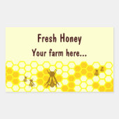 Honingbijen Honeycomb Stickers met aangepast etike (Voorkant)