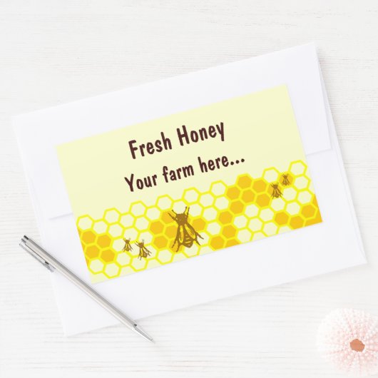 Honingbijen Honeycomb Stickers met aangepast etike (Envelop)
