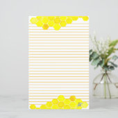 Honingbijen Honeycomb Yellow Lined Letter Writing (Staand voorkant)
