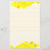 Honingbijen Honeycomb Yellow Lined Letter Writing (Voorkant)
