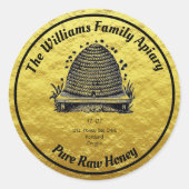Honingbijen honingbijen Goud Apiary Label | Honing (Voorkant)