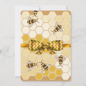 Honingbijen & Honingkam Neutraal Baby shower Kaart (Achterkant)