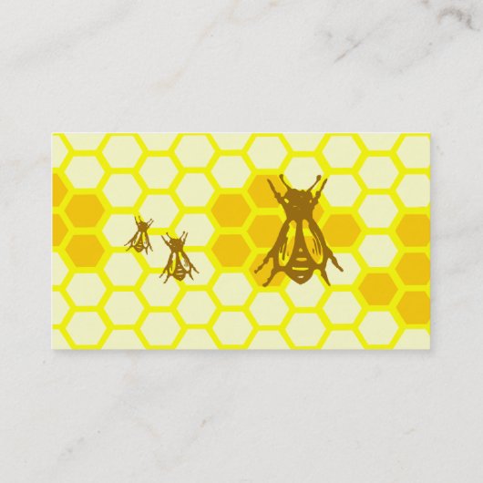 Honingbijen Honingraat Custom Visitekaartjes (Achterkant)
