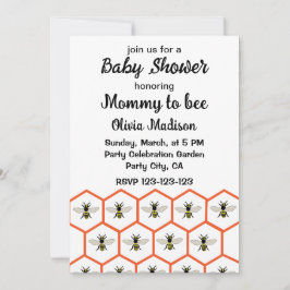 Honingbijen Honingraat Mama naar Bee Baby shower Kaart