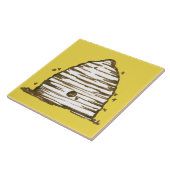 Honingbijen houden geel tegeltje (Zijkant)