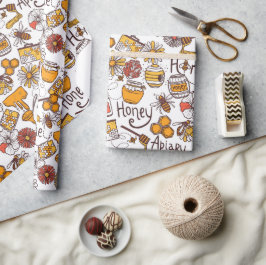 Honingbijen Imkerij Bloemengeschenk Cadeaupapier