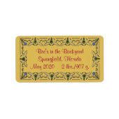 Honingbijen in de achtertuin Golden Honey Jar Etiket (Voorkant)