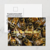 Honingbijen in de Hive Briefkaart (Voorkant / Achterkant)