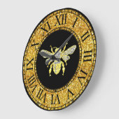 Honingbijen in goud en zilver grote klok (Hoek)