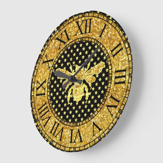 Honingbijen in goud grote klok (Hoek)