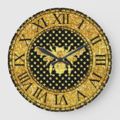 Honingbijen in goud grote klok (Voorkant)