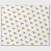 Honingbijen in het vluchtpatroon op witboek cadeaupapier (Vlak)