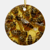 Honingbijen in Hive met koningin in midden Keramisch Ornament (Voorkant)