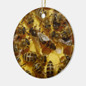 Honingbijen in Hive met koningin in midden Keramisch Ornament (Links)