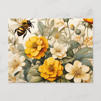 honingbijen in plantaardige producten briefkaart
