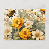 honingbijen in plantaardige producten briefkaart (Voorkant)